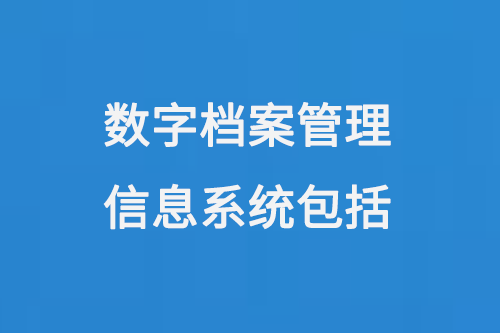 数字档案管理信息系统包括-小图